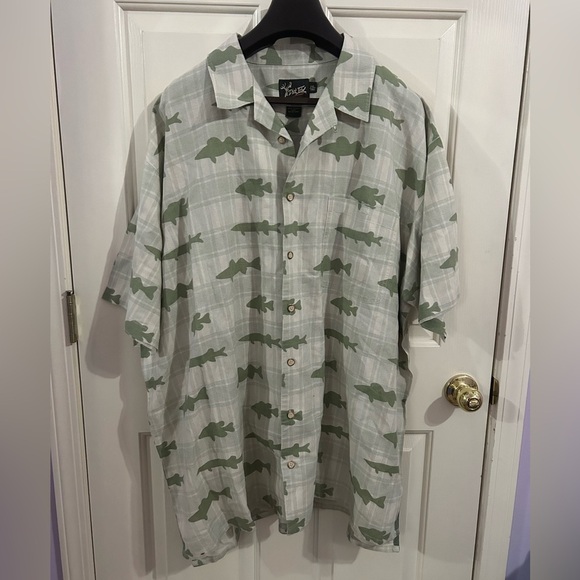 Dick Idol Men’s 2XL Tall Linen Blend Button Down Shirt - Picture 3 of 7
